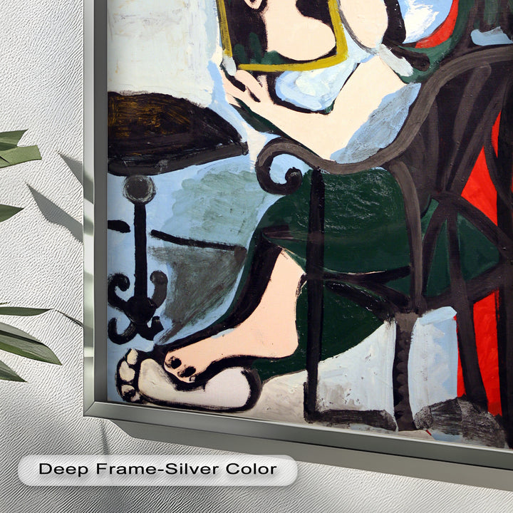 Woman with Mirror – Abstract Reflection Picasso Oil Painting
