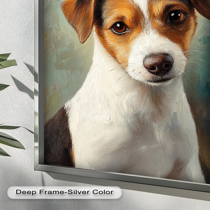 Jack Russell Portrait mit seelenvollem Blick - Tierölgemälde