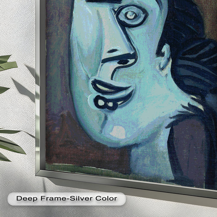 Twilight Gaze – Surreal Blue Picasso Oil Painting