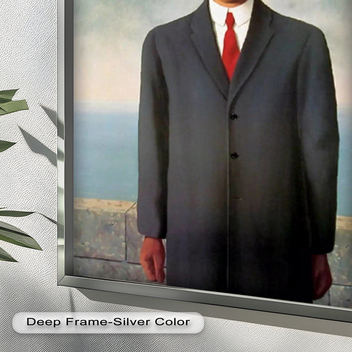 The Apple Enigma – Surrealist Gentleman Oil Painting