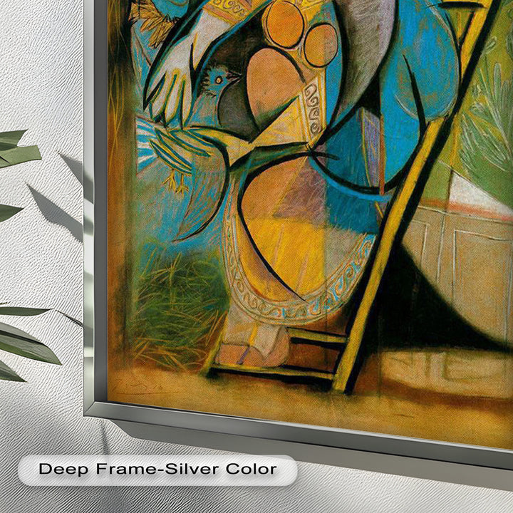 Nest of Peace – Symbolic Cubist Oil Painting