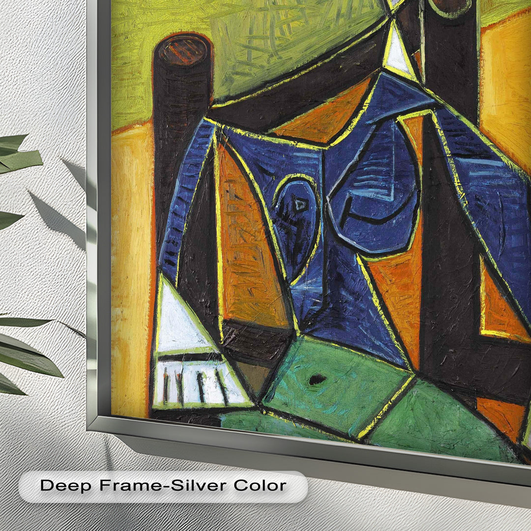 Woman with Spiral Hat – Geometric Abstract Picasso Oil Painting