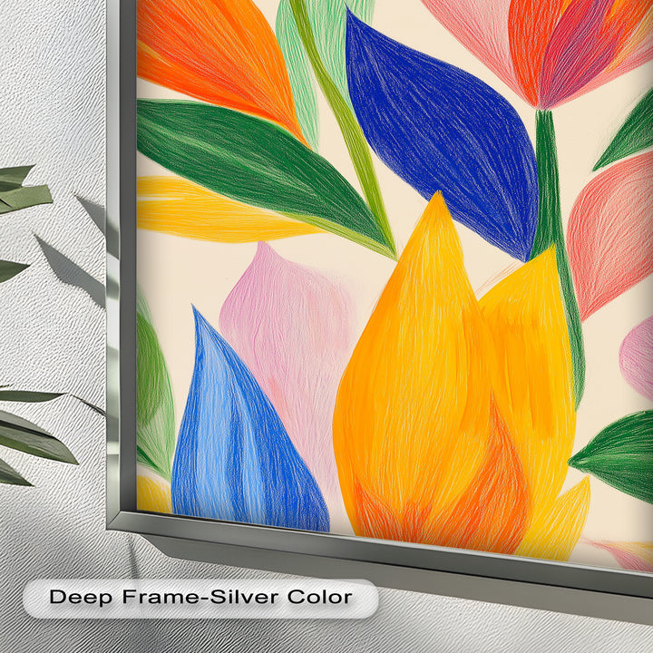Whimsical Garden – Abstract Botanical Oil Painting