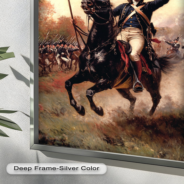 Charge of Freedom – Revolutionary Commander Oil Painting