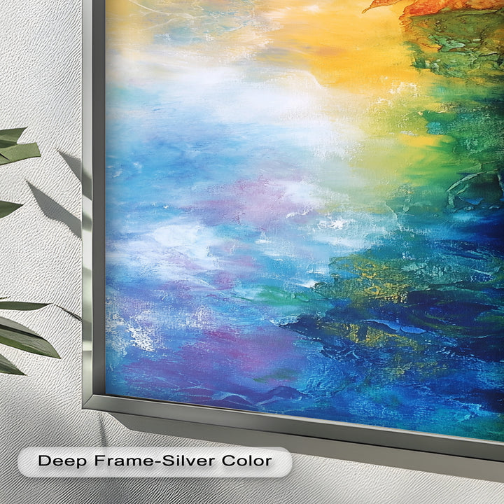 Celestial Vortex – Dreamlike Color Fade Abstract Oil Painting
