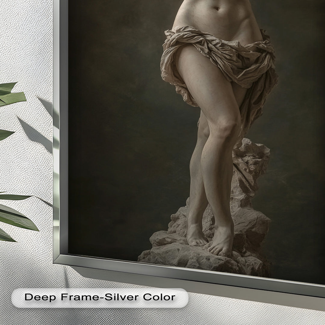 Marble Muse – Classical Nude Oil Painting