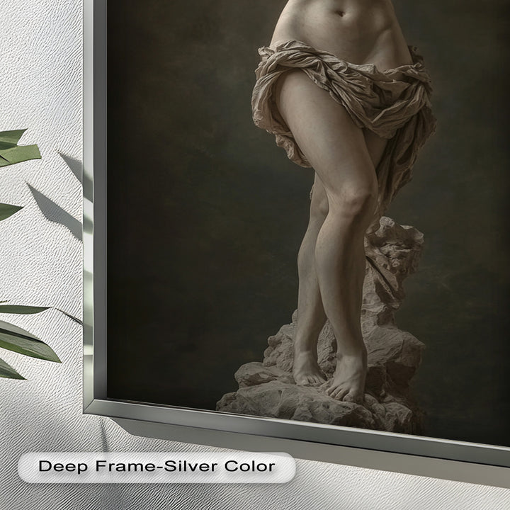 Marble Muse – Classical Nude Oil Painting