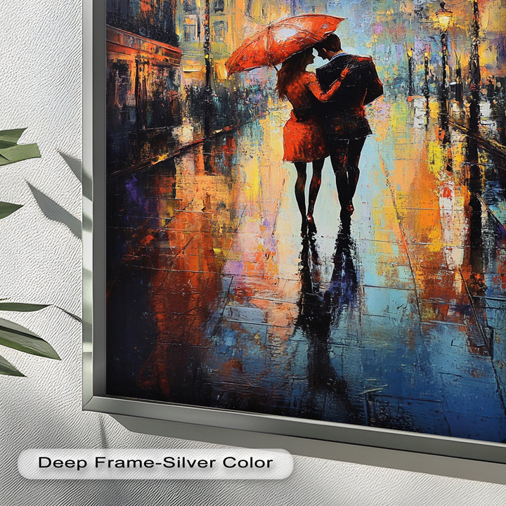 Parisian Embrace – Love Oil Painting