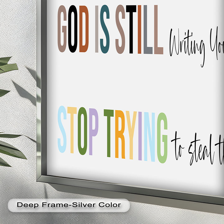 God Is Still Writing – Christian Oil Painting