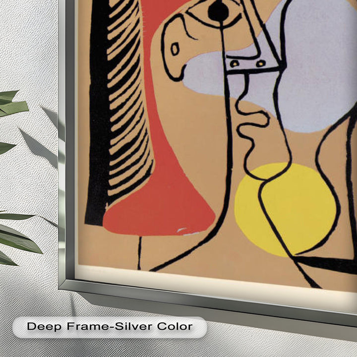 Geometric Gaze – Abstract Dual-Faced Portrait Picasso Oil Painting