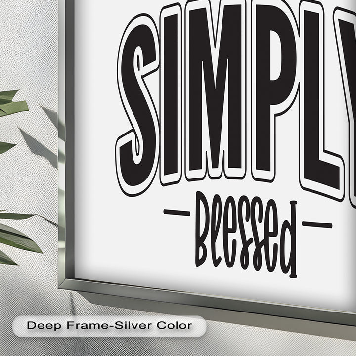 Simply Blessed – Christian Typography Oil Painting