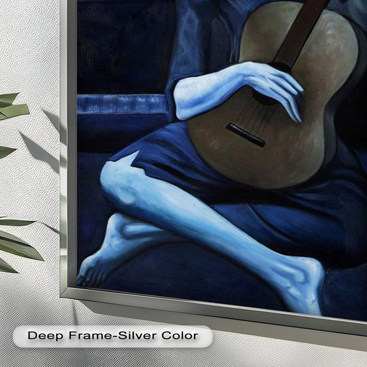 Melancholy Strings – Blue Period Picasso Oil Painting