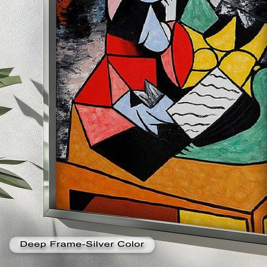 Harmony in Color – Embracing Couple Picasso Style Oil Painting