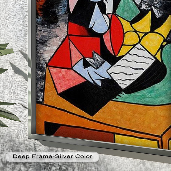 Harmony in Color – Embracing Couple Picasso Style Oil Painting