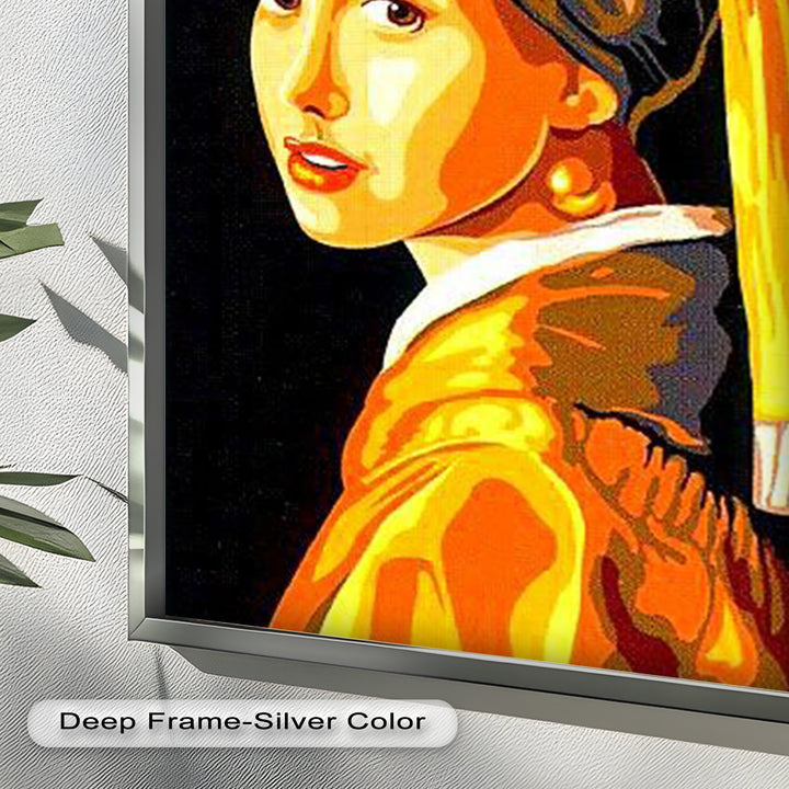 Modern Rendition of Girl with a Pearl Earring - Renaissance Oil Painting