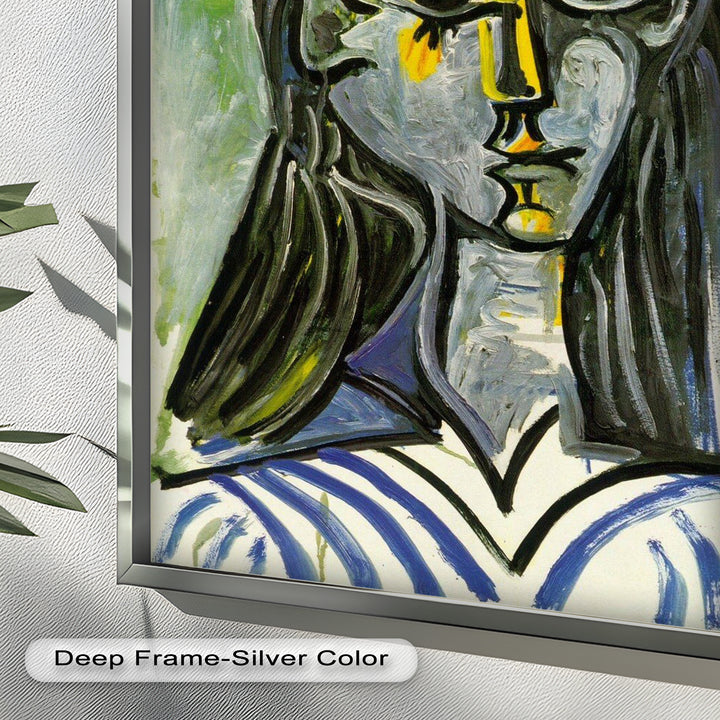 Woman in Rose Hat – Expressive Cubist Portrait Picasso Oil Painting