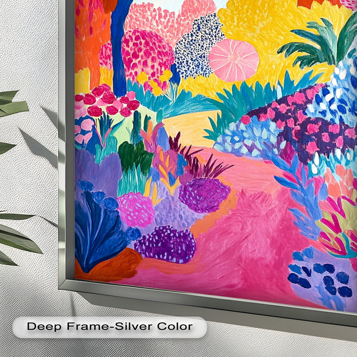 Vibrant Fauvist Garden – Expressive Nature Oil Painting