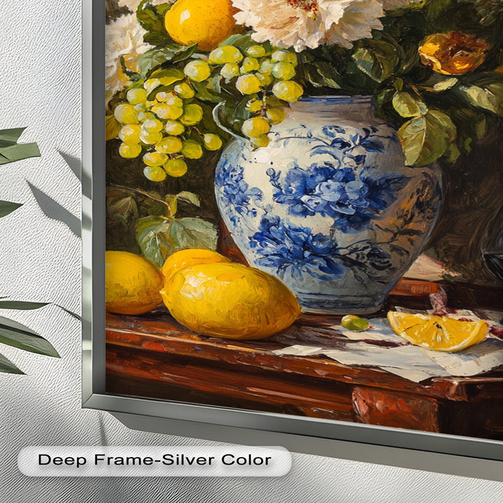 Floral and Fruit Still Life Wall Art – Floral Oil Painting