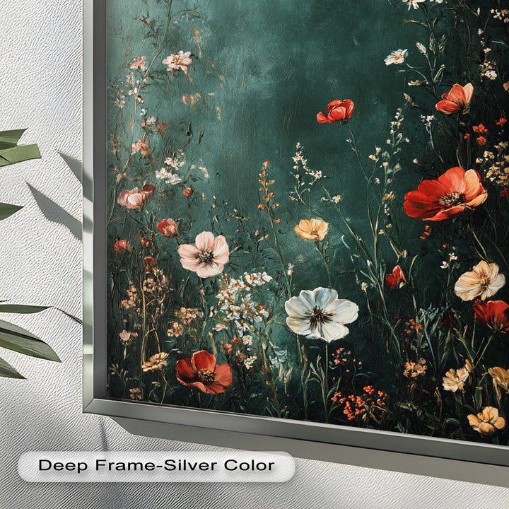 Wild Bloom Serenity – Vintage Blumenölgemälde