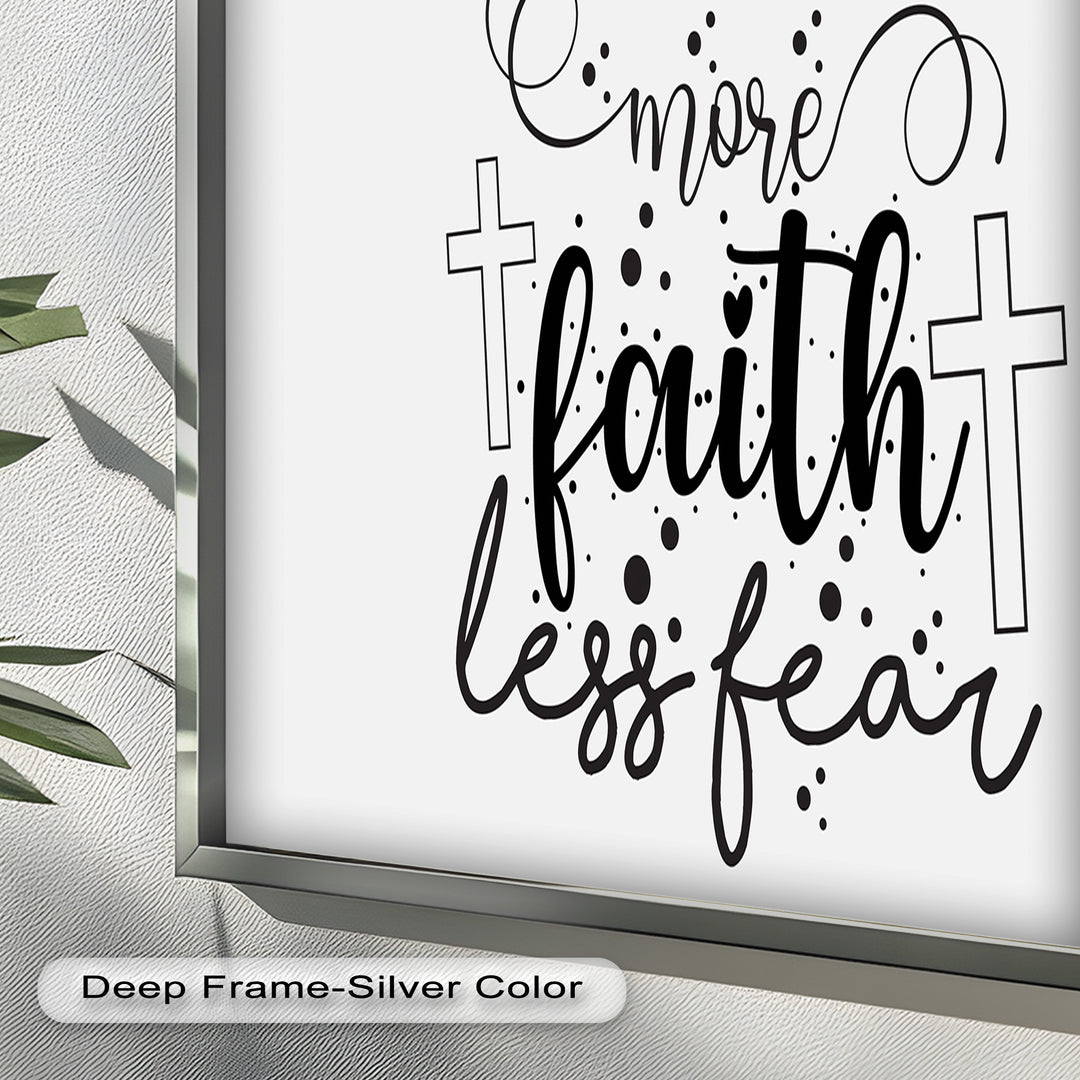More Faith Less Fear – Christian Bible Oil Painting