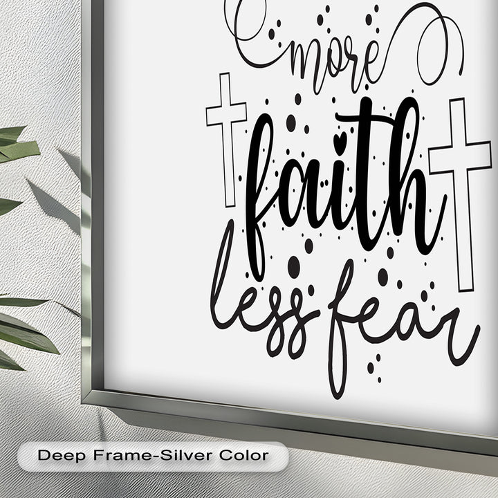 More Faith Less Fear – Christian Bible Oil Painting