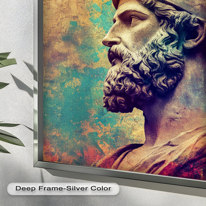Greek Hero Bust - Mythology Oil Painting