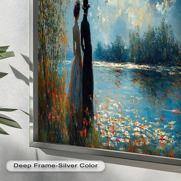 Romantic Riverside - Impressionist Oil Painting