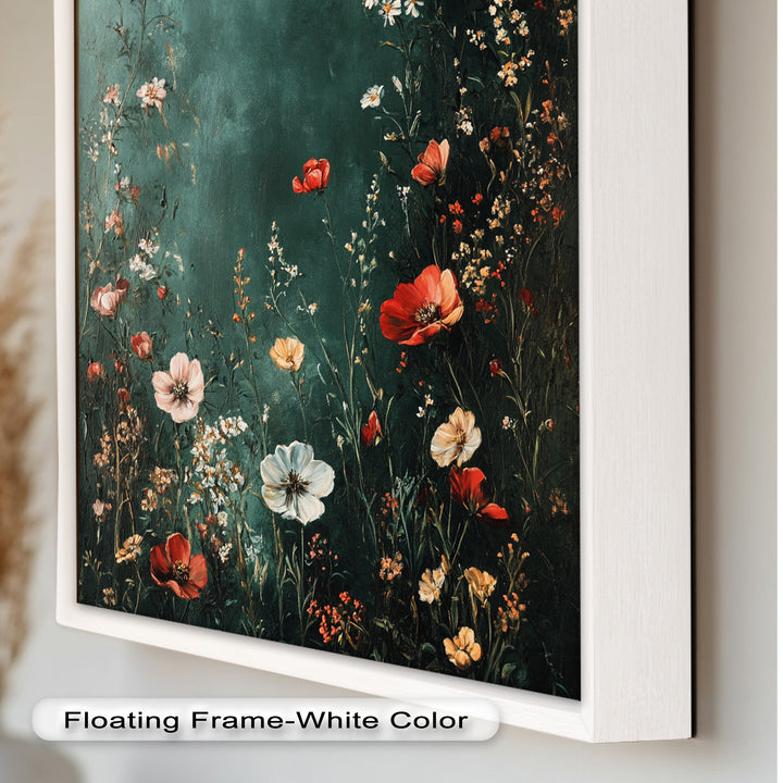 Wild Bloom Serenity – Vintage Blumenölgemälde