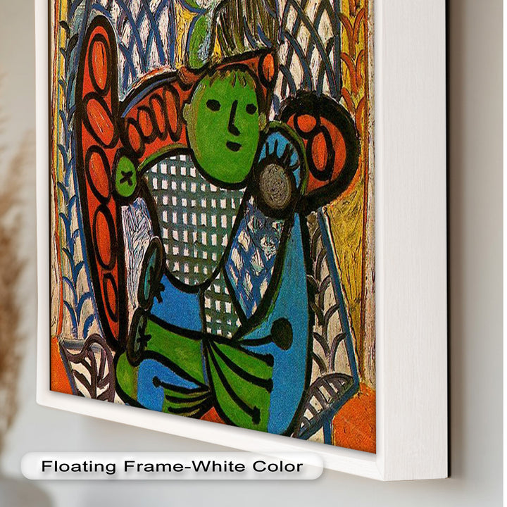 Green Embrace – Mother and Child Picasso Oil Painting