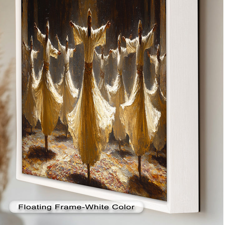Whirling Dervishes Wall Art – Framed Oil Painting