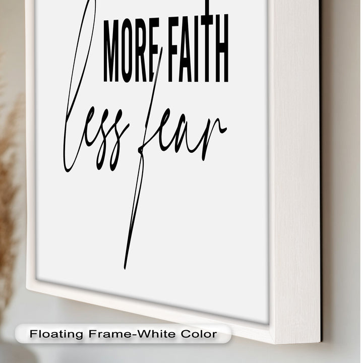 More Faith, Less Fear – Motivational Oil Painting