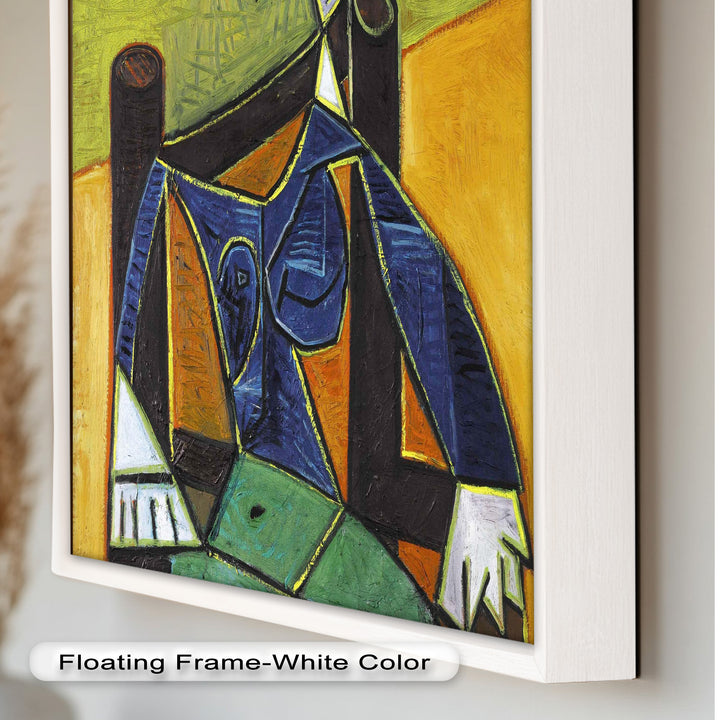Woman with Spiral Hat – Geometric Abstract Picasso Oil Painting