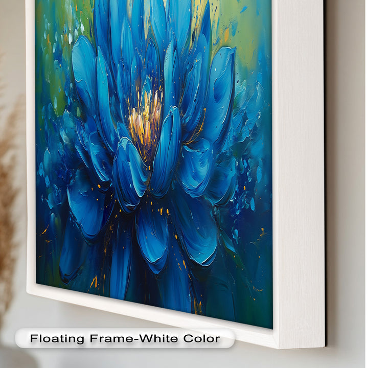 Golden-Centered Lotus in Bloom - Flower Oil Painting