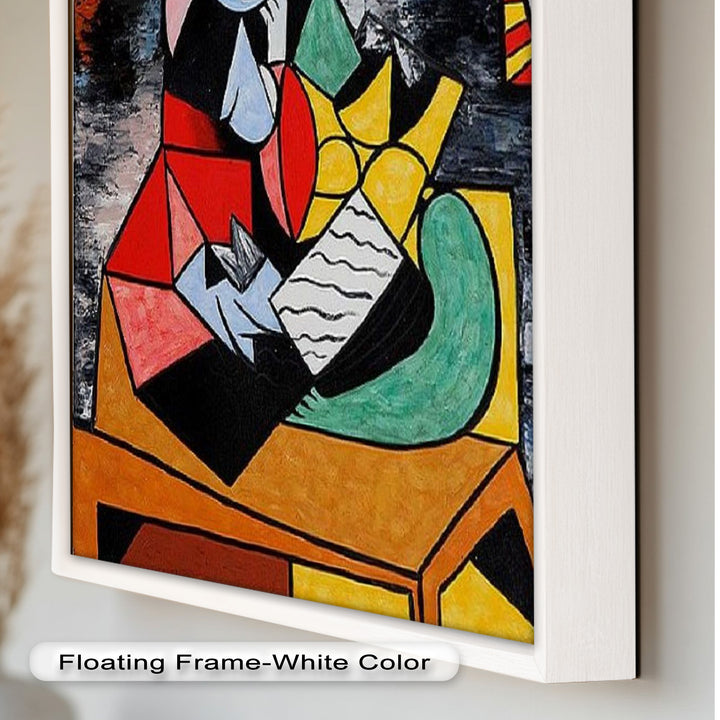 Harmony in Color – Embracing Couple Picasso Style Oil Painting