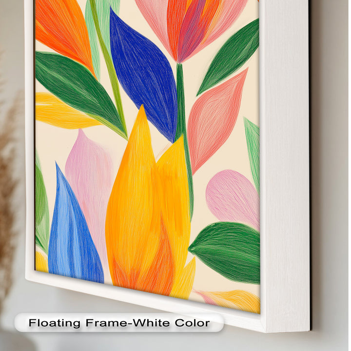 Whimsical Garden – Abstract Botanical Oil Painting