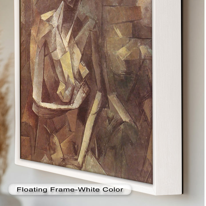 Geometric Nude Study Wall Art – Cubist Oil Painting