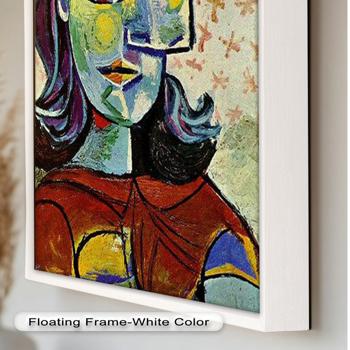 Colorful Portrait with Butterfly Accents - Picasso Oil Painting