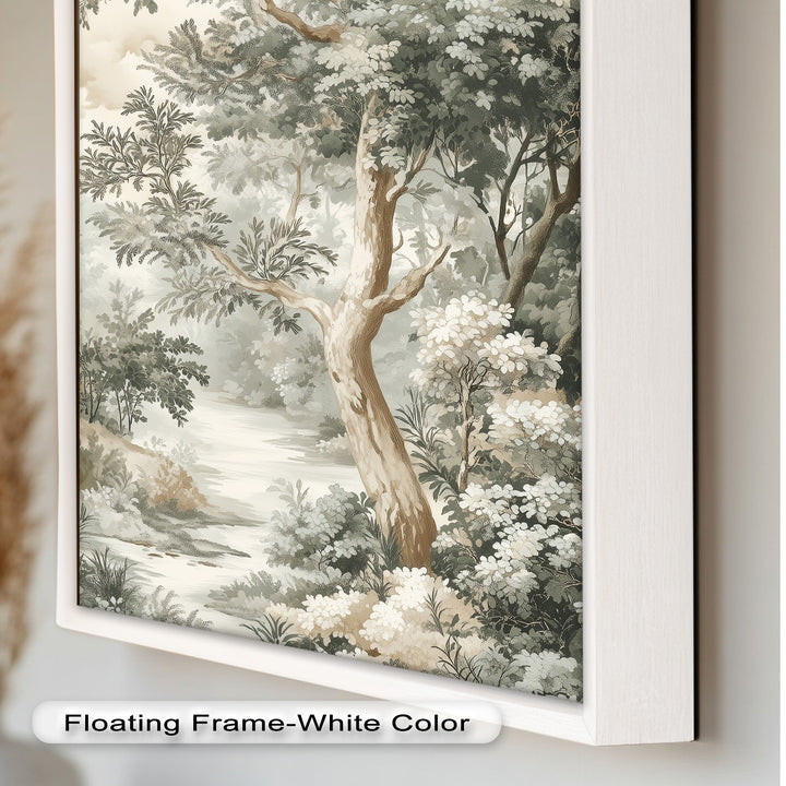 Nature Wall Art - Sepia Forest Landscape Oil Painting