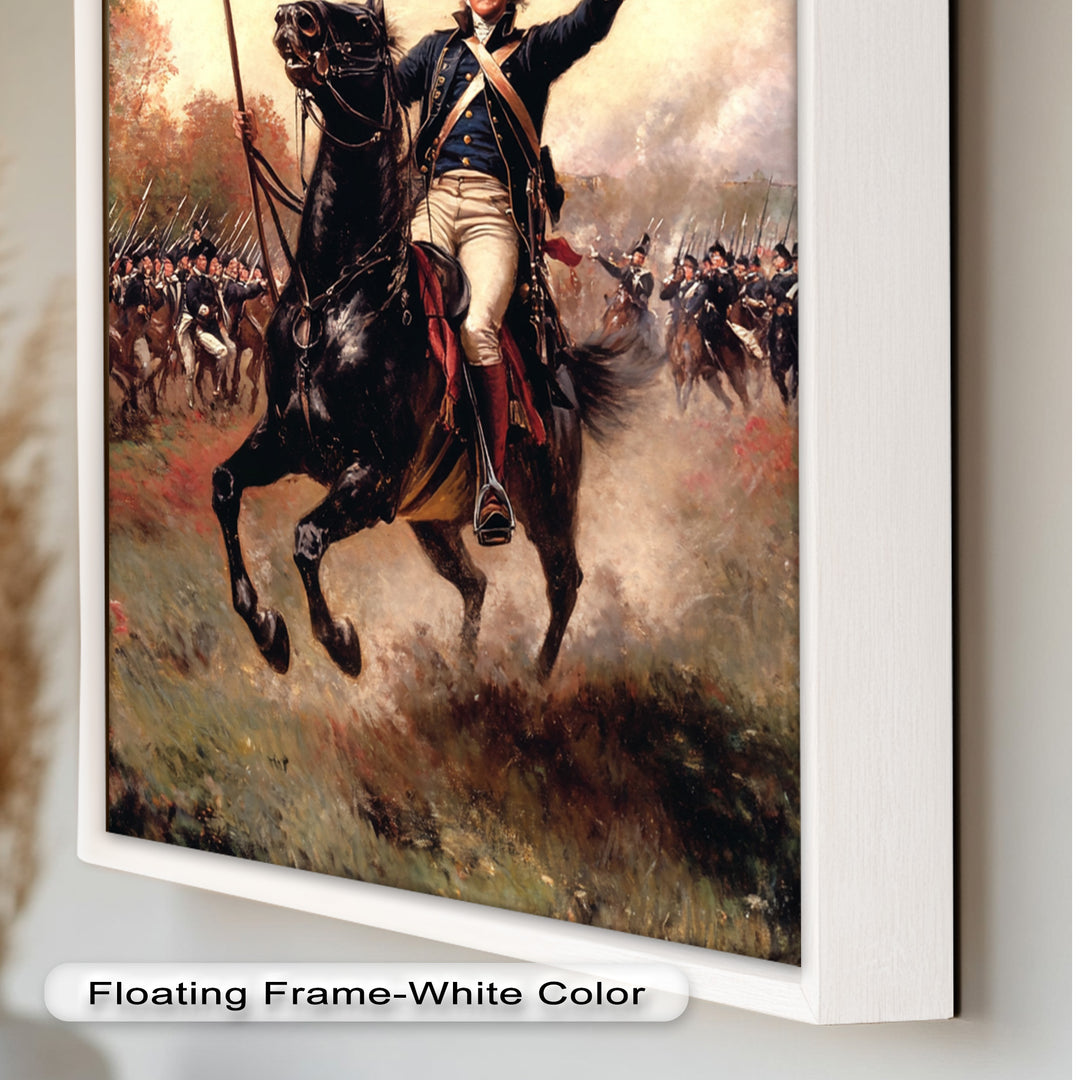 Charge of Freedom – Revolutionary Commander Oil Painting