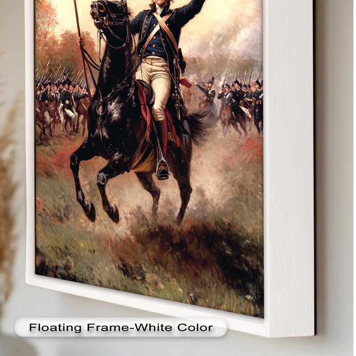 Charge of Freedom – Revolutionary Commander Oil Painting