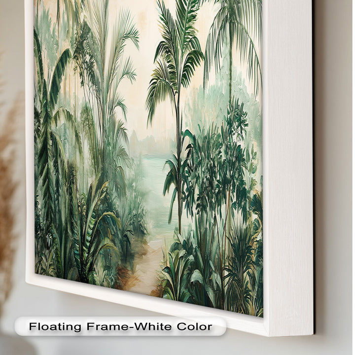 Tropical Garden Escape – Lush Jungle Oil Painting