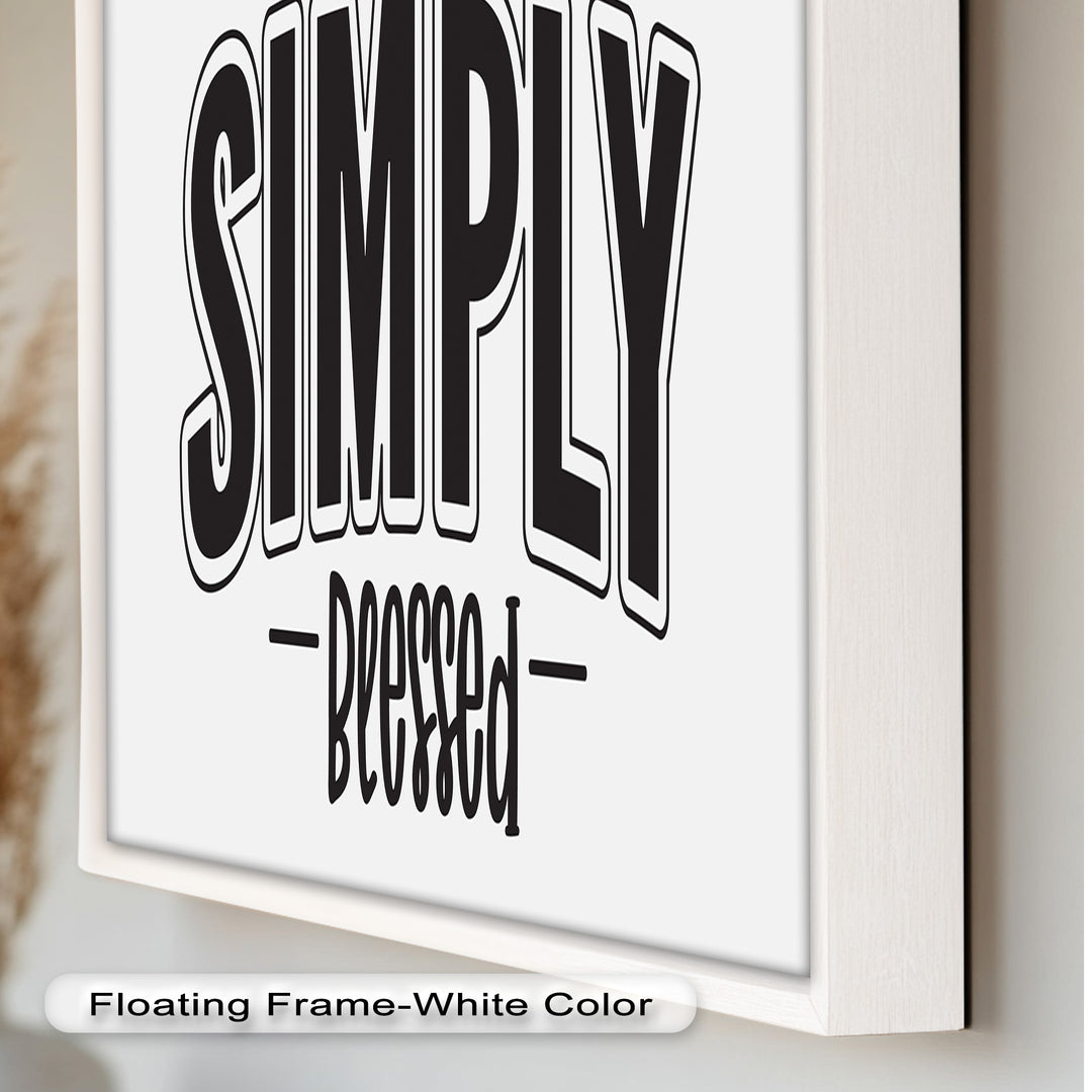 Simply Blessed – Christian Typography Oil Painting