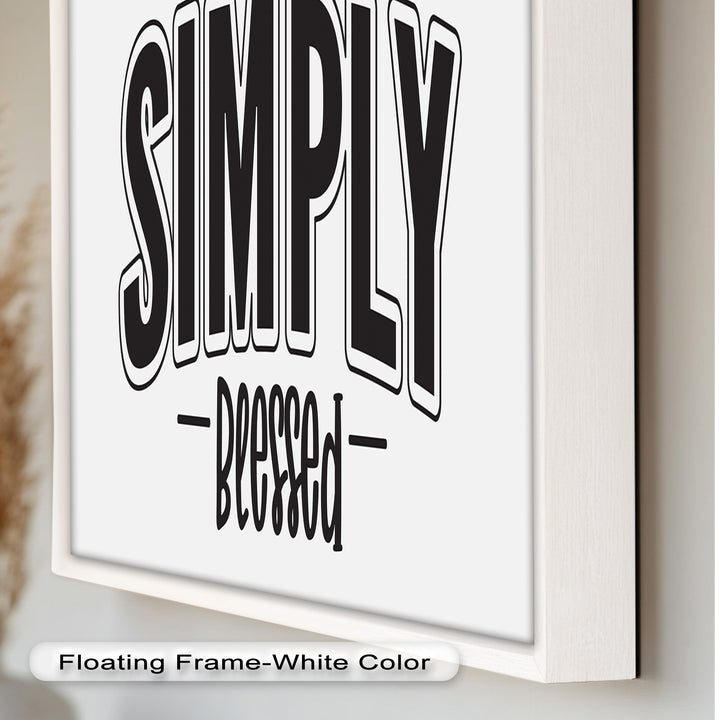 Simply Blessed – Christian Typography Oil Painting