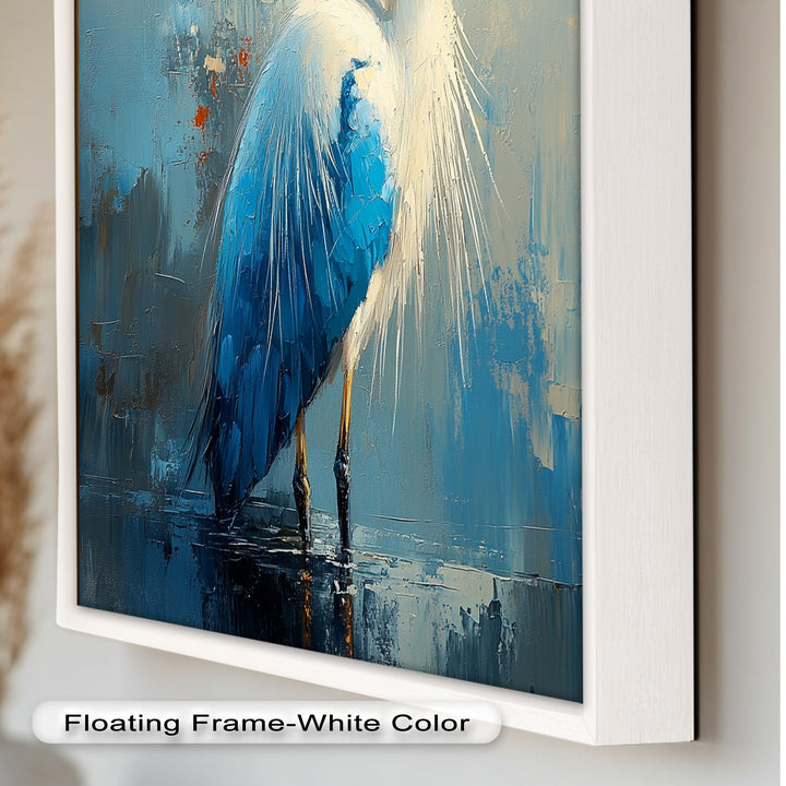 Modern Blue Heron - Animal Oil Painting