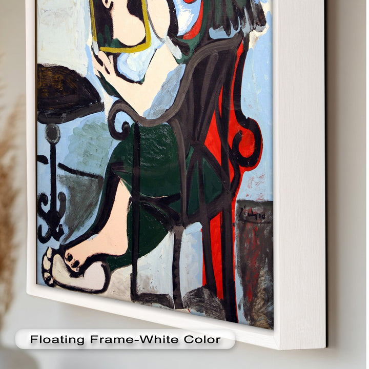 Woman with Mirror – Abstract Reflection Picasso Oil Painting