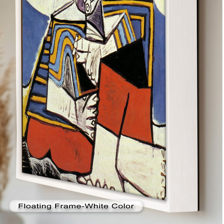 Abstract Man with Cap Wall Art – Cubist Oil Painting