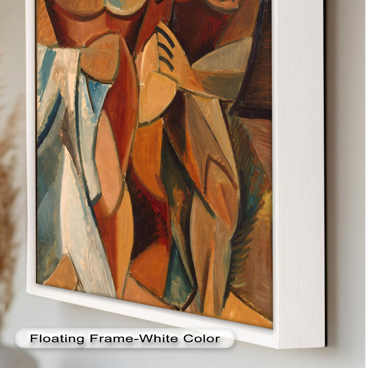 Abstract Embrace in Earth Tones - Picasso Oil Painting