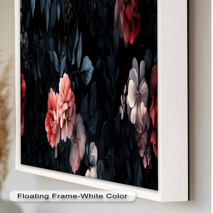 Dark Floral Elegance Wall Art – Floral Oil Painting