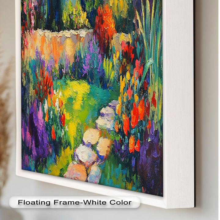 Sunlit Garden Path – Colorful Impressionist Oil Painting