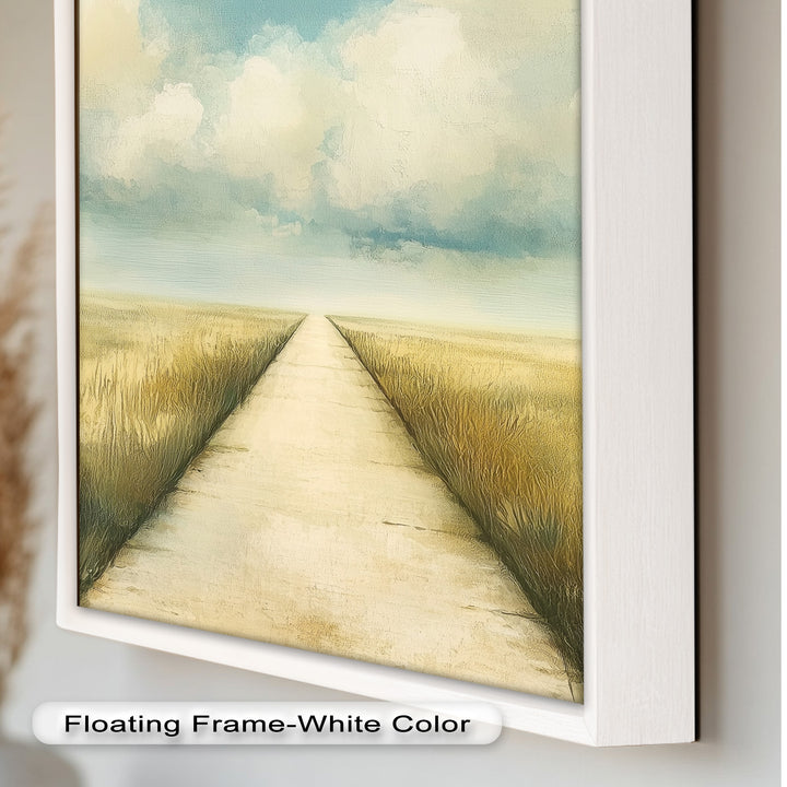 Minimal Nature Wall Art – Road Landscape Oil Painting